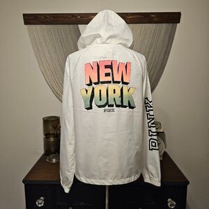VS PINK NYC Wind Breaker Pullover Jacket Sz M/L